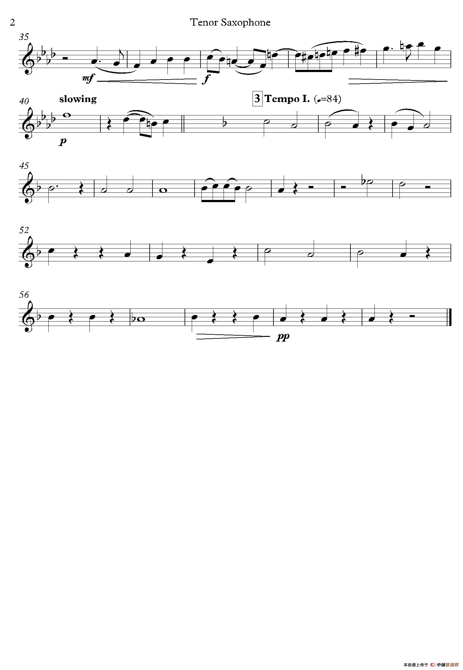 Midwinter Carol（四重奏分谱）萨克斯谱