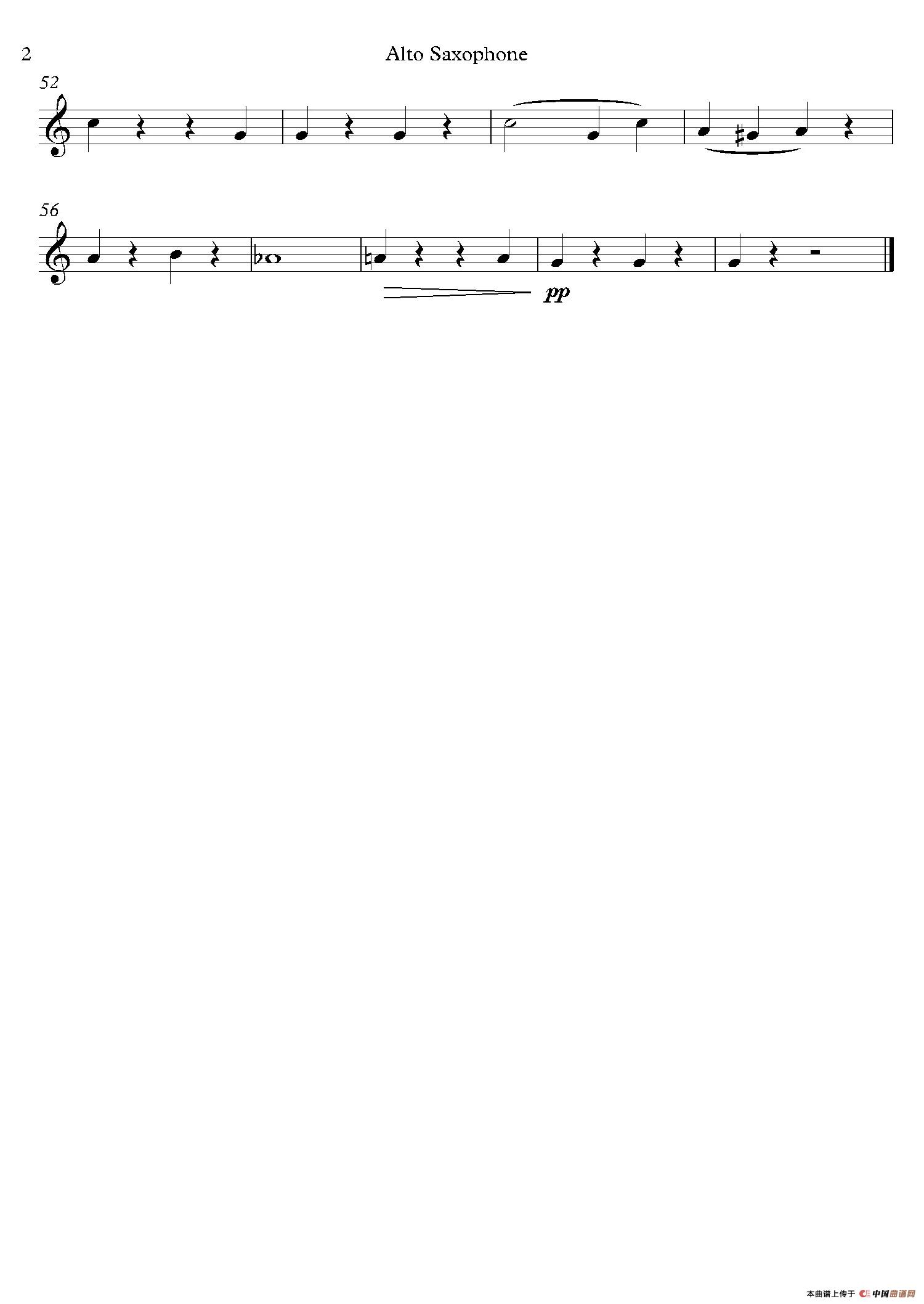 Midwinter Carol（四重奏分谱）萨克斯谱