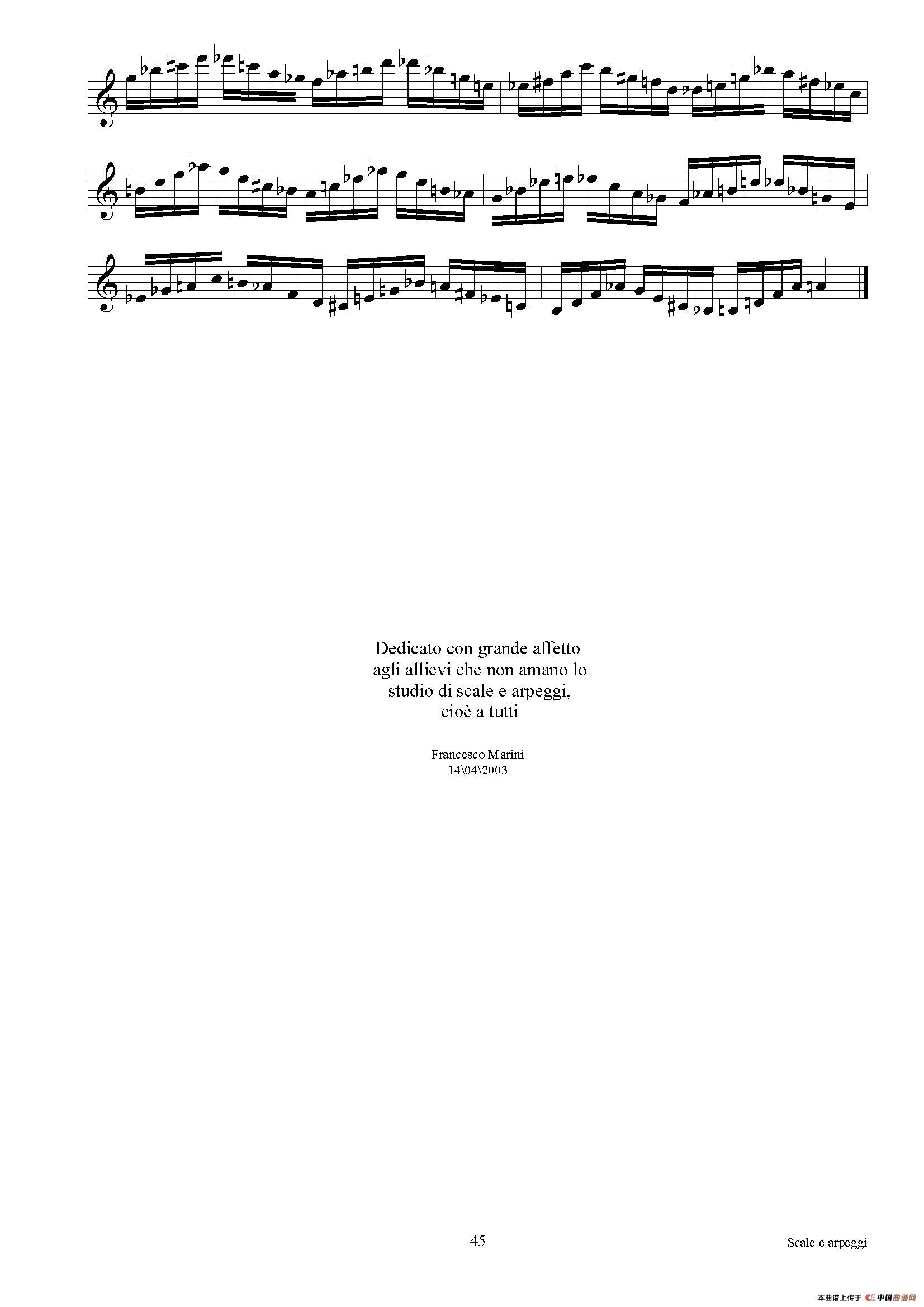 实用的萨克斯音阶练习曲集（P31——46）
