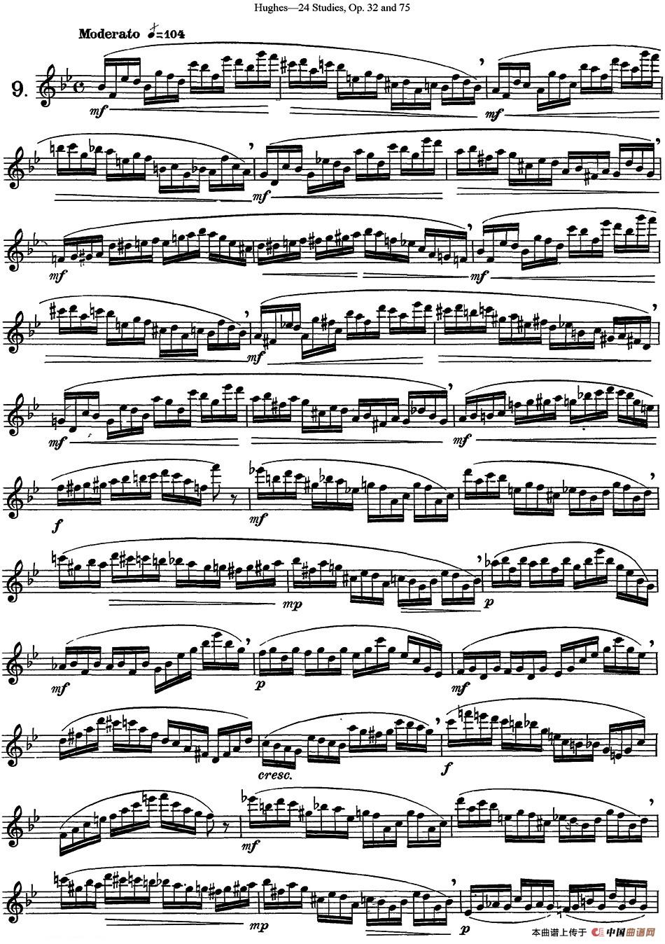 胡埃斯24首长笛练习曲Op.32（NO.9）