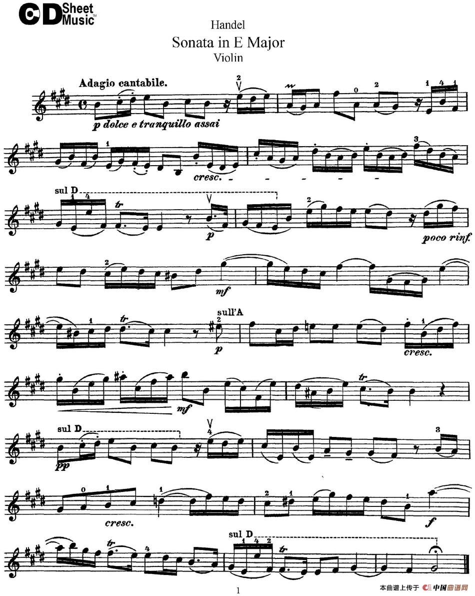Violin Sonata No.6 in E major