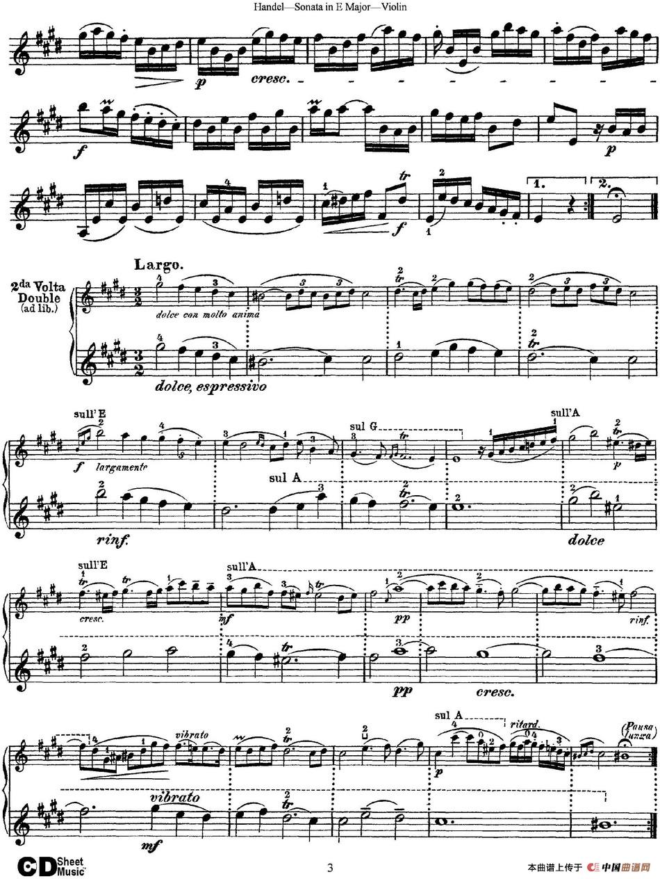 Violin Sonata No.6 in E major