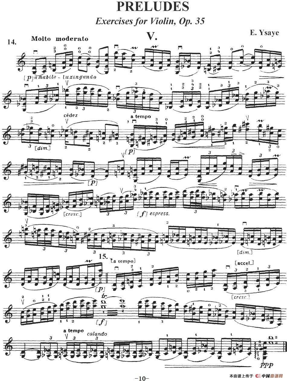 伊萨伊作品集：Preludes Op.35（V）
