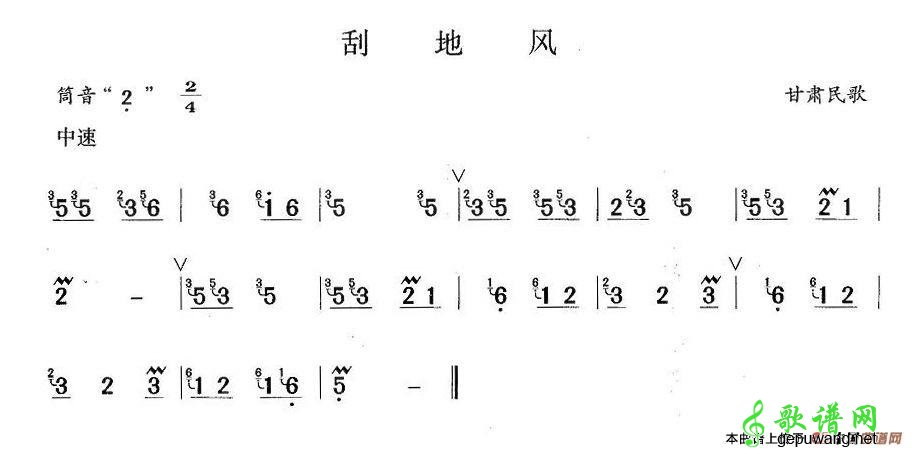 【刮地风笛子谱】