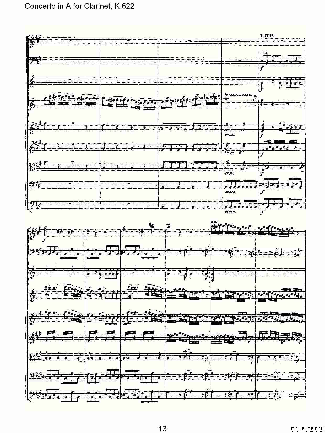 Concerto in A for Clarinet, K.622（A调单簧管协奏曲, K