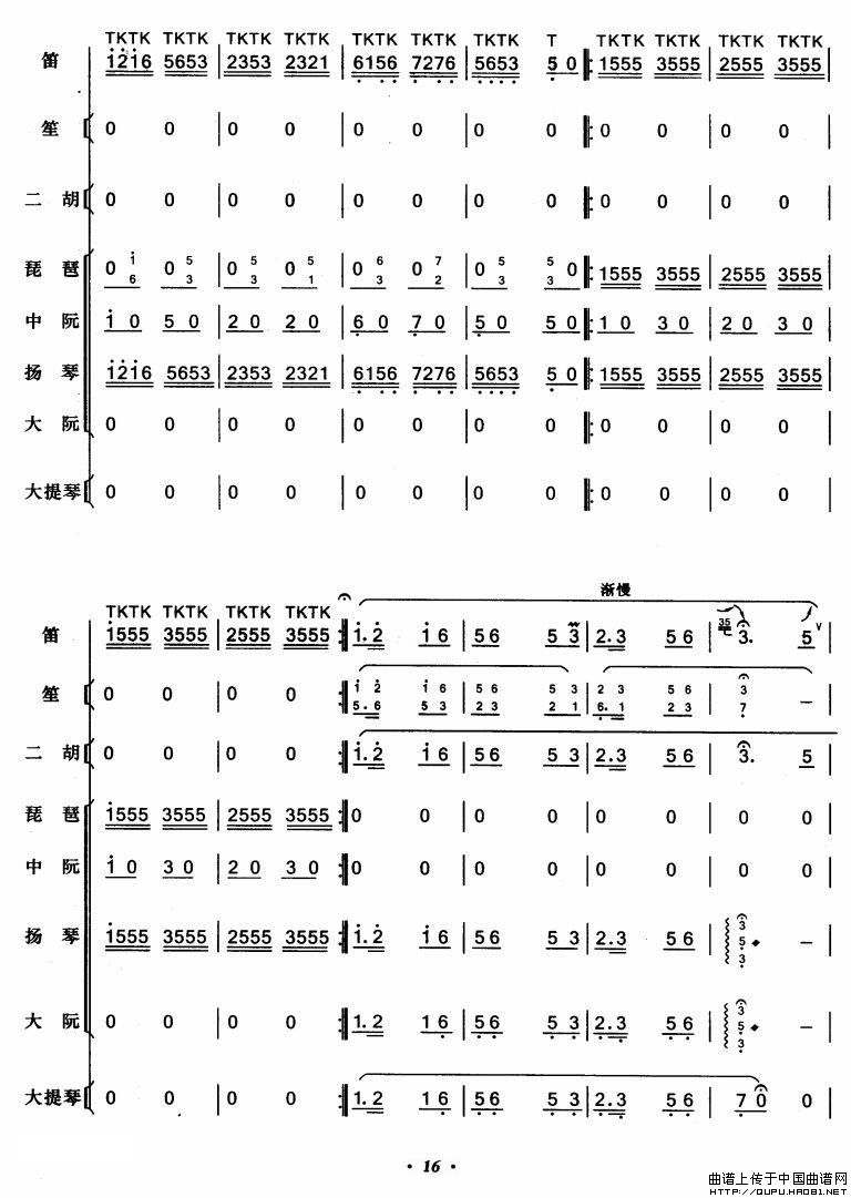 枣园春色（笛子+伴奏总谱）