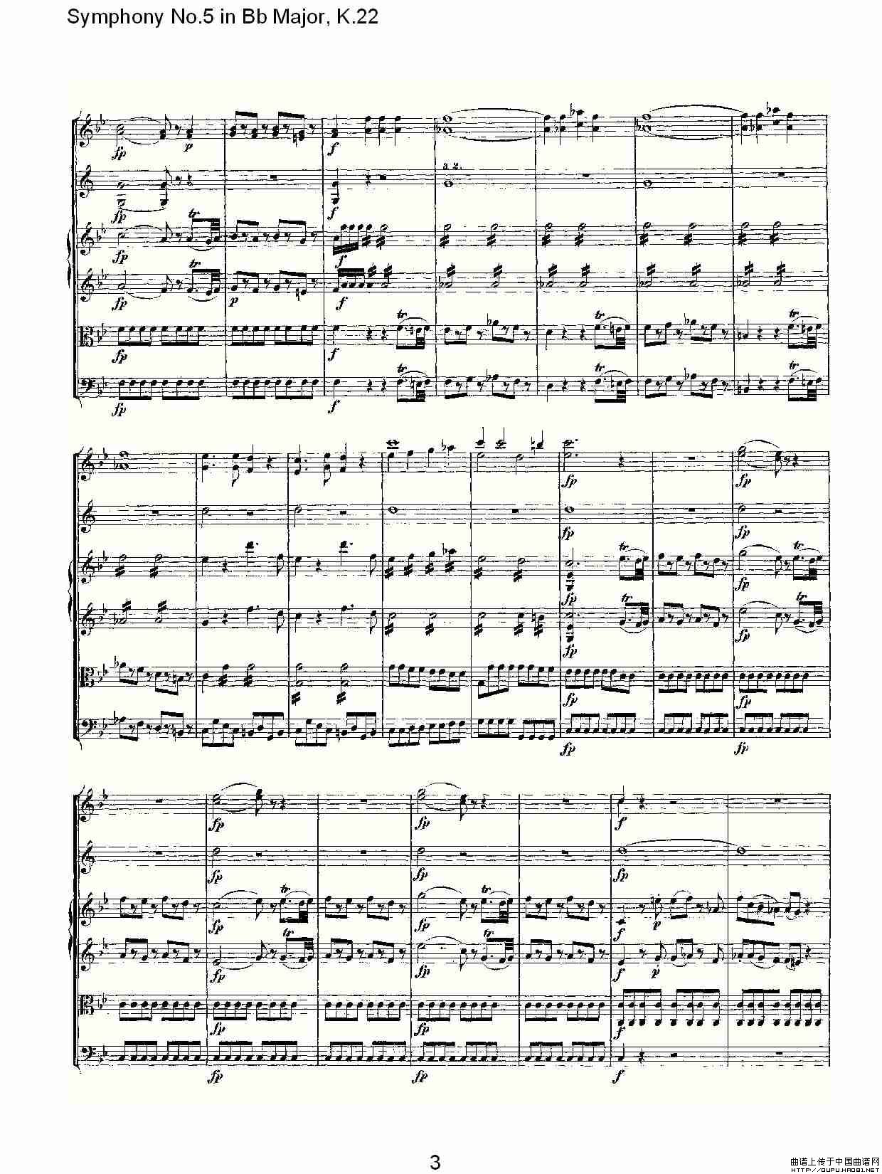 Symphony No.5 in Bb Major, K.22（Bb大调第五交响曲K.22）