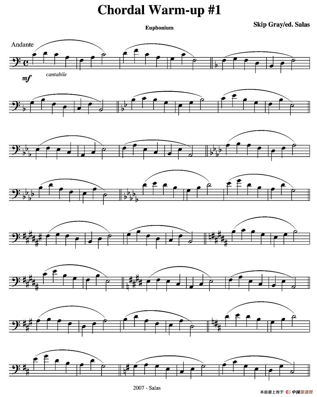 Chordal Warm-up  - Euphonium（大号练习教材选曲）
