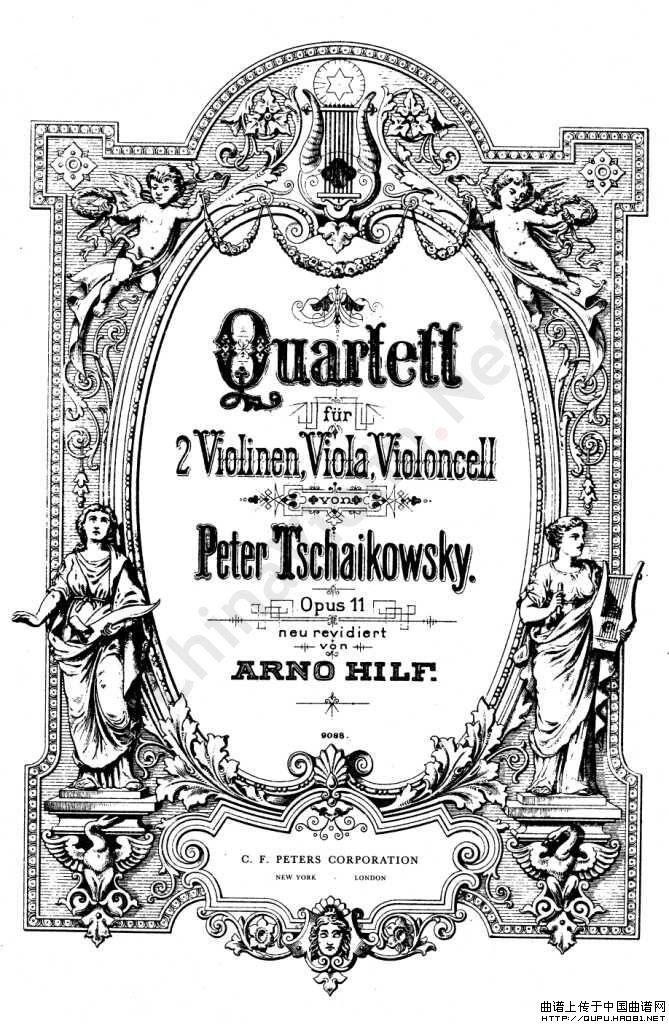 QUARTET No.1 IN D MAJOR Op.11（弦乐四重奏、小提琴分谱