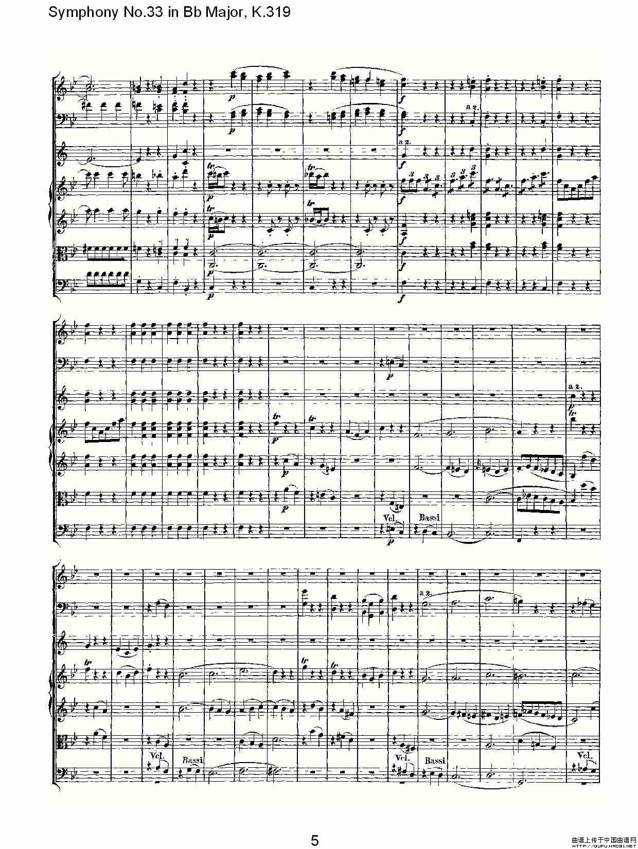 Symphony No.33 in Bb Major, K.319（Bb大调第三十三交响曲