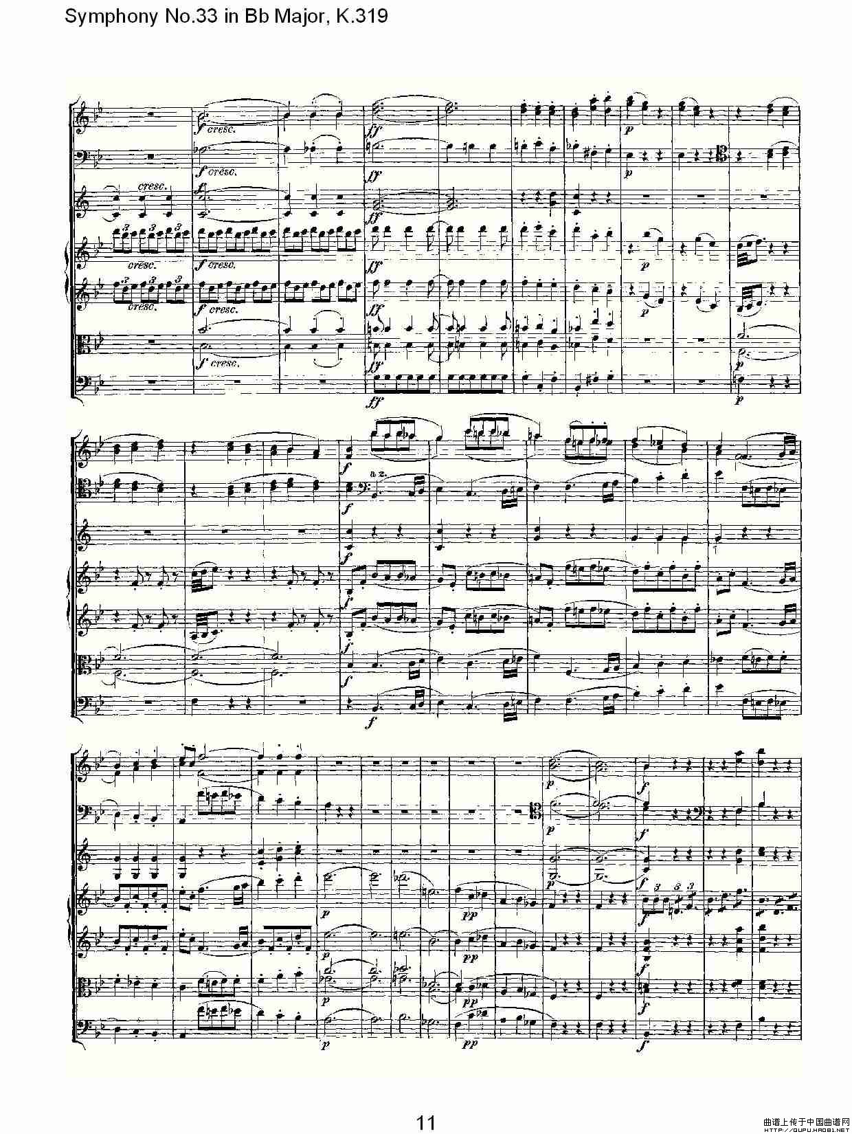 Symphony No.33 in Bb Major, K.319（Bb大调第三十三交响曲