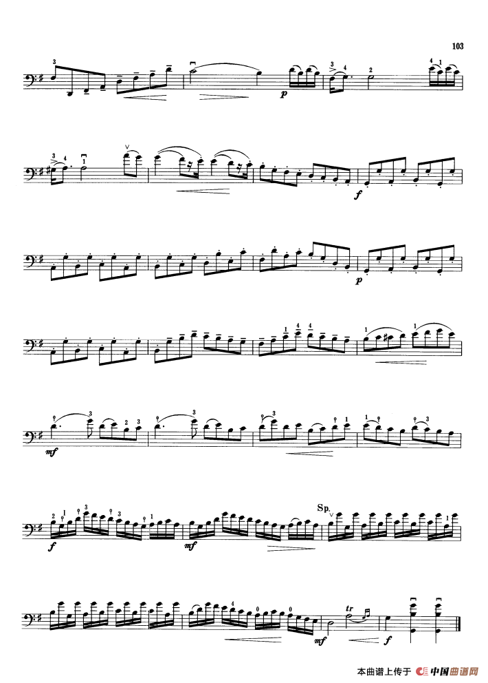 瓦蒂尼G大调奏鸣曲 （大提琴）