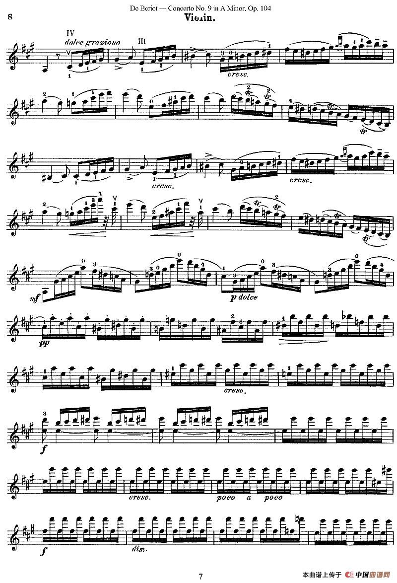 Beriot《Concerto No.9 in A Minor》Op.104（贝里奥《A小调