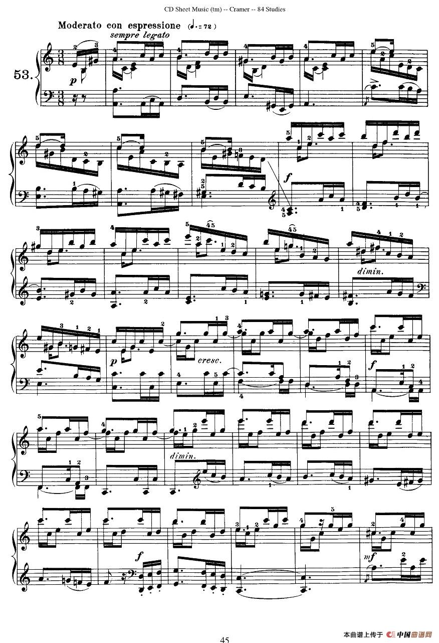 Cramer - 84 exercices（51—55）（克拉莫84首钢琴练习