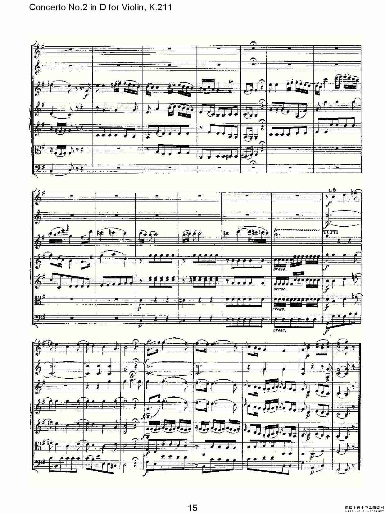 Concerto No.2 in D for Violin, K.211（D调小提琴第二协奏