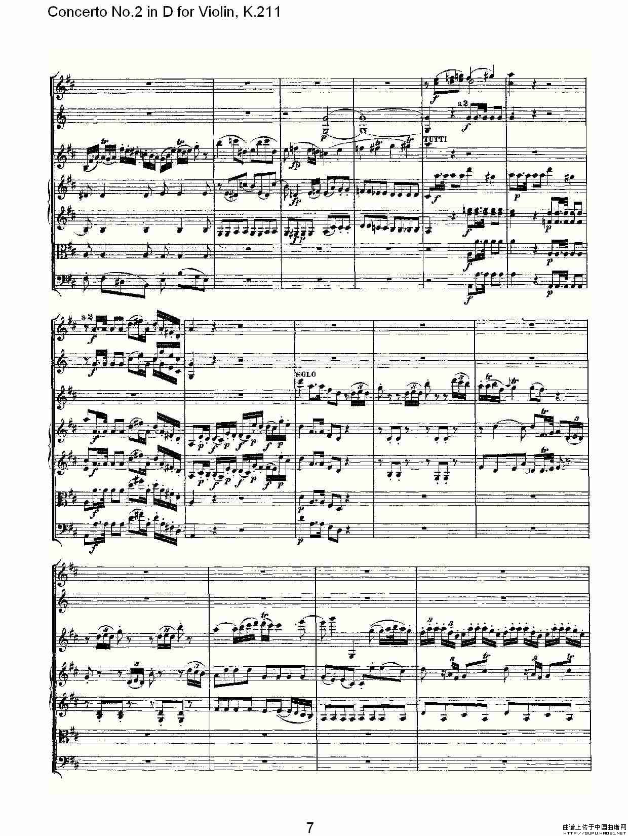 Concerto No.2 in D for Violin, K.211（D调小提琴第二协奏