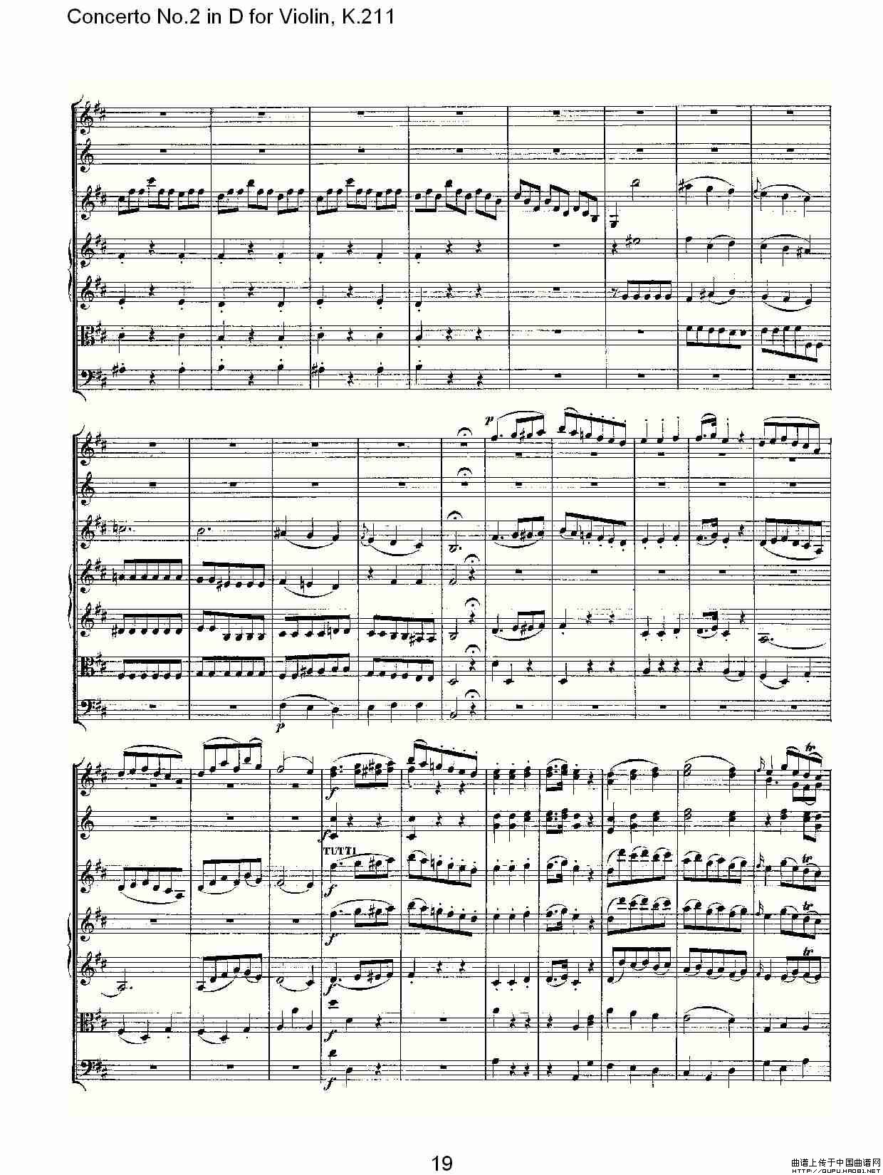 Concerto No.2 in D for Violin, K.211（D调小提琴第二协奏