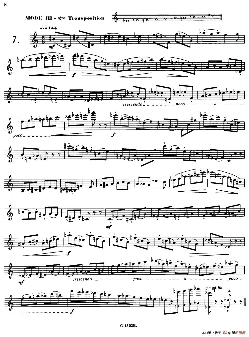 拉库尔萨克斯管练习曲28首（6—10）