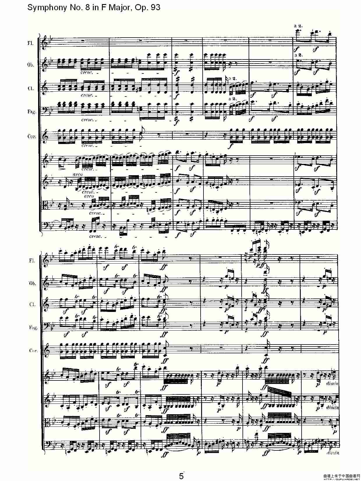 F大调第八交响曲 Op.93第二乐章
