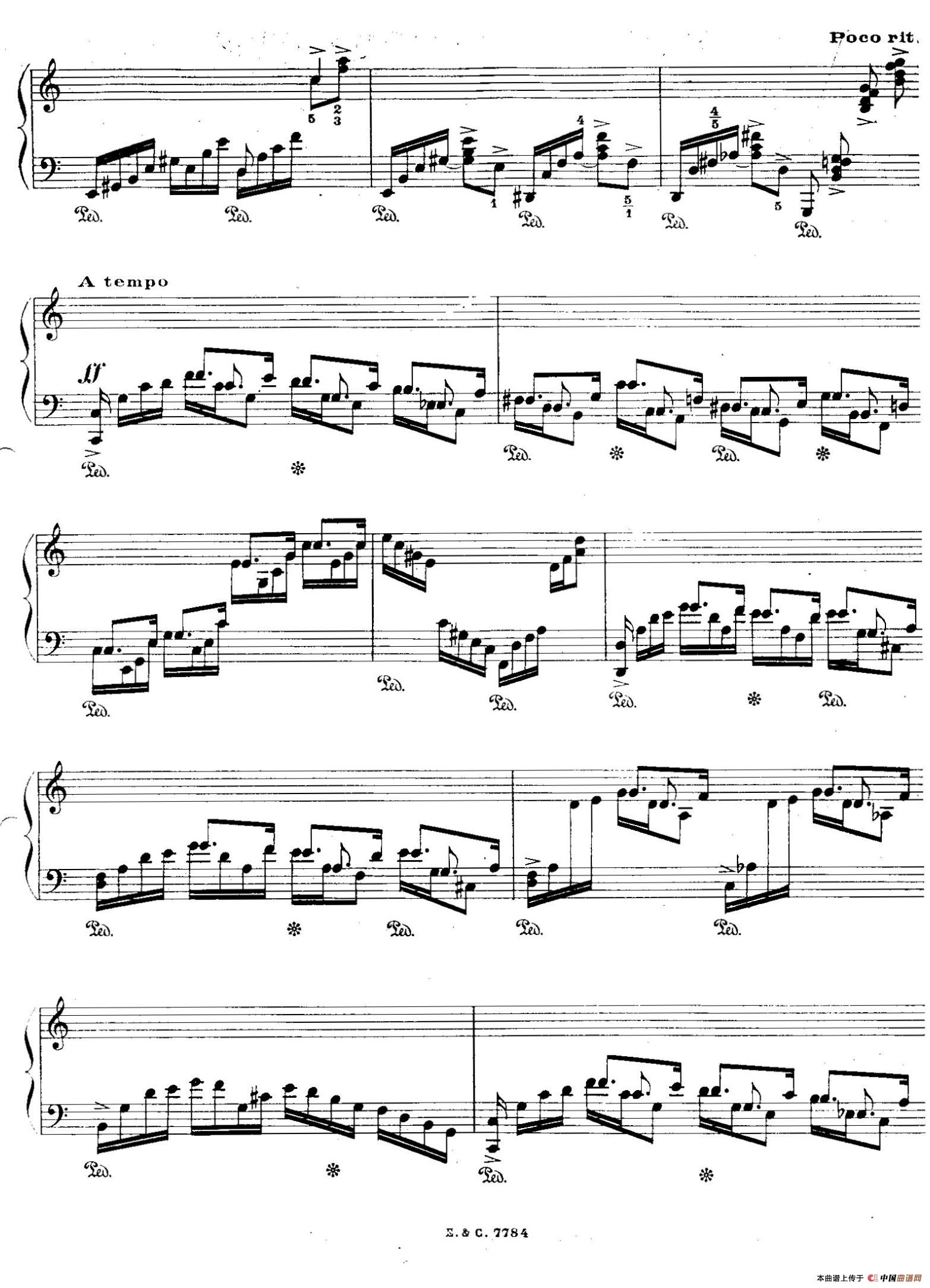 12 Etudes For The Left Hand Op.92 No.1（12首为左手而作的