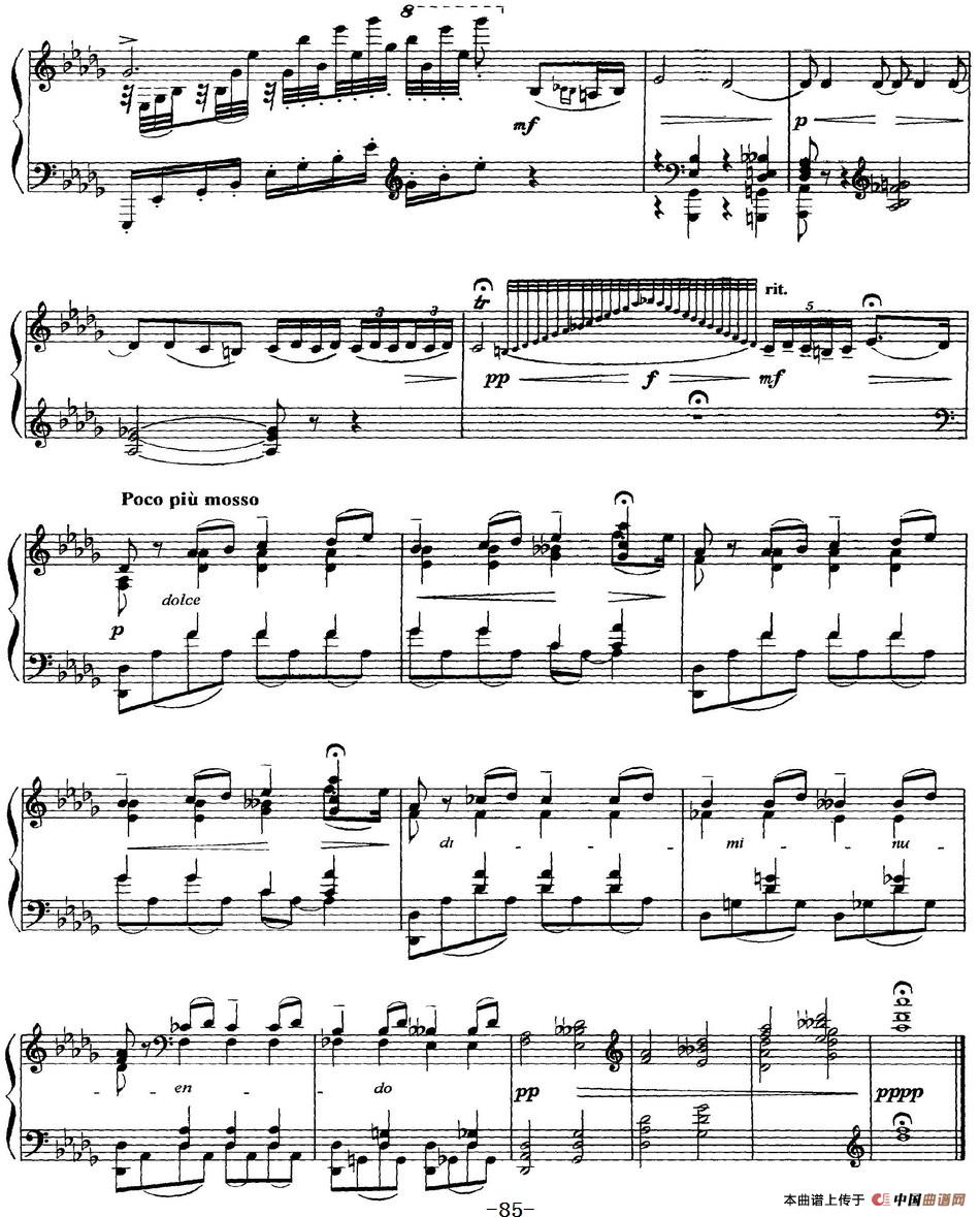 柴可夫斯基18首钢琴小品Op.72（14.Chant elegiaque）