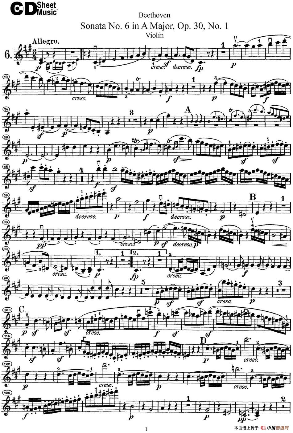 Violin Sonata No.6 in A Major Op.30 No.1_1