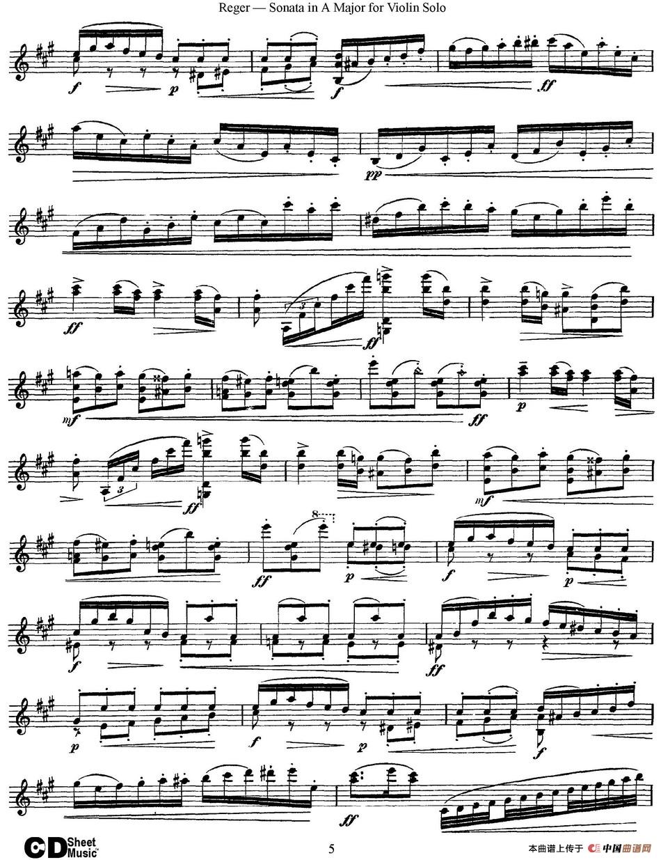 Sonata in A Major for Solo Violin Op.42 No.2