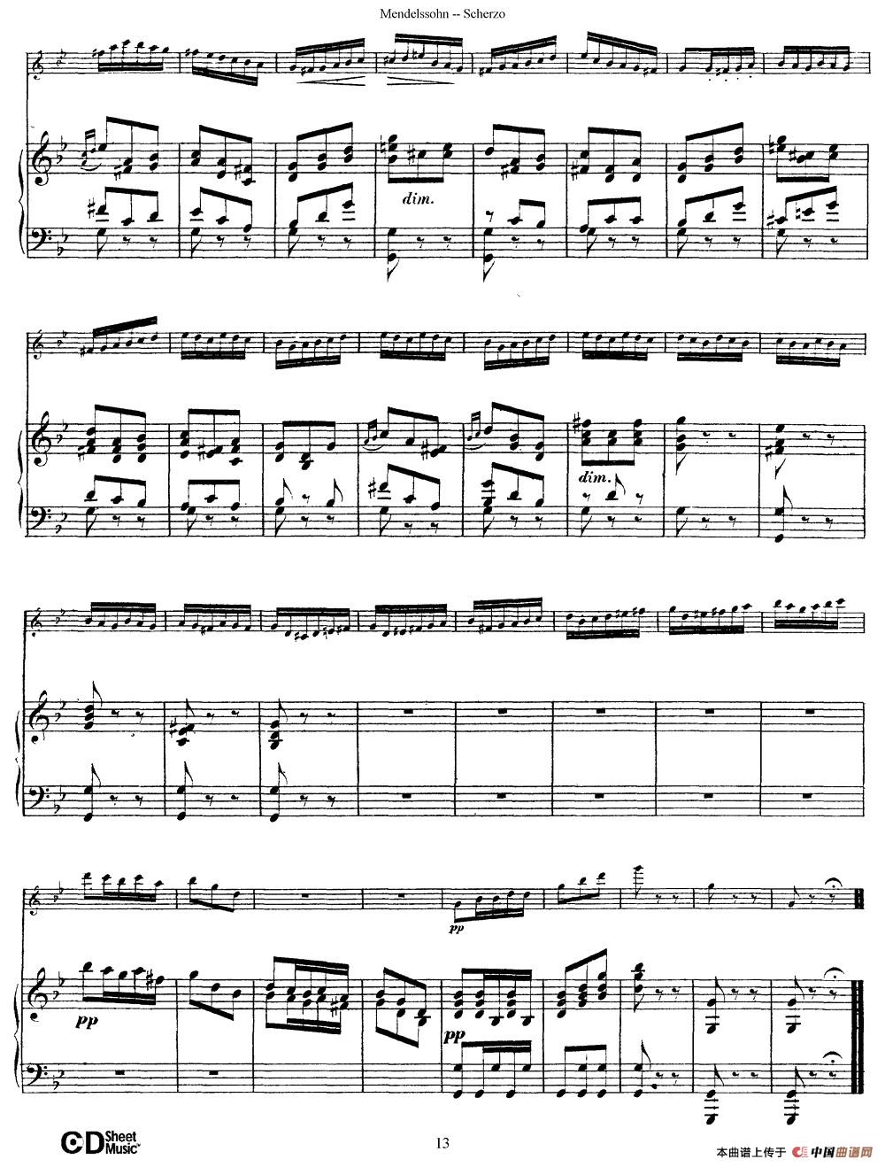 Scherzo（长笛+钢琴）