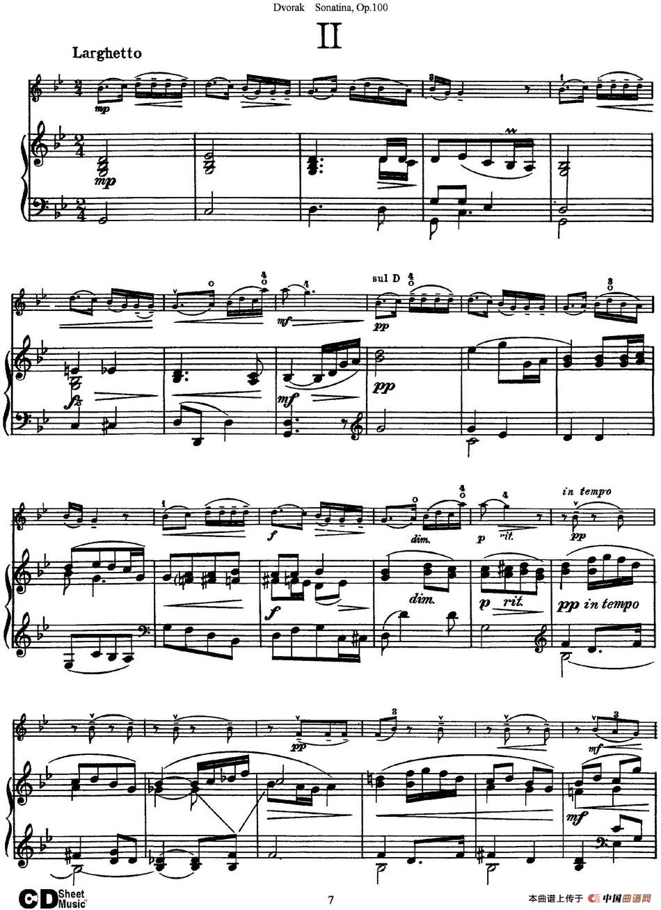 Violin Sonatina Op.100（小提琴+钢琴伴奏）