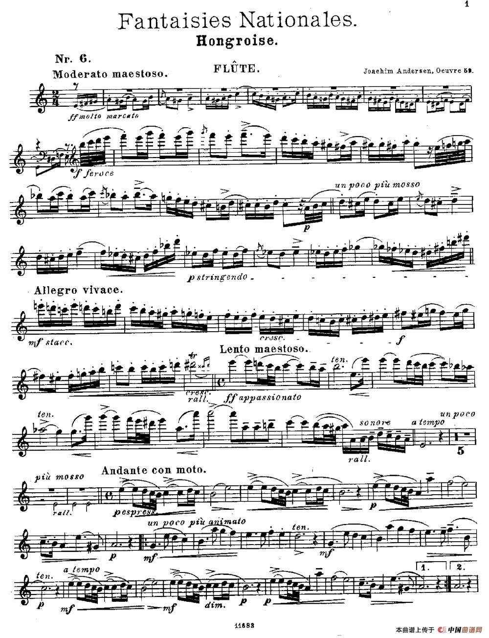 Fantaisies nationales. Hongrois.（Op.59 No.6）