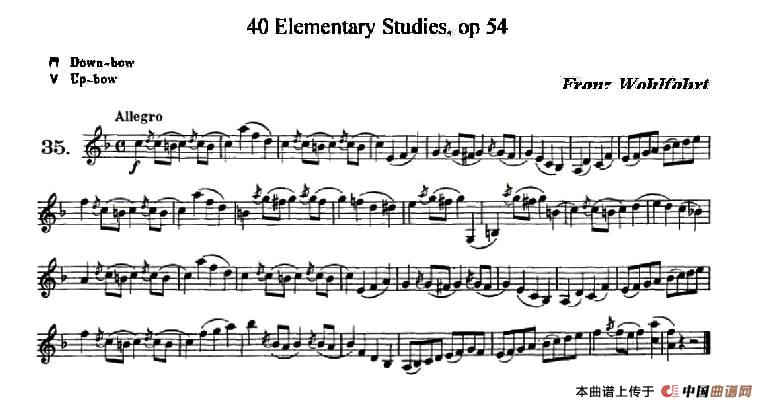 40首小提琴初级技巧练习曲之35