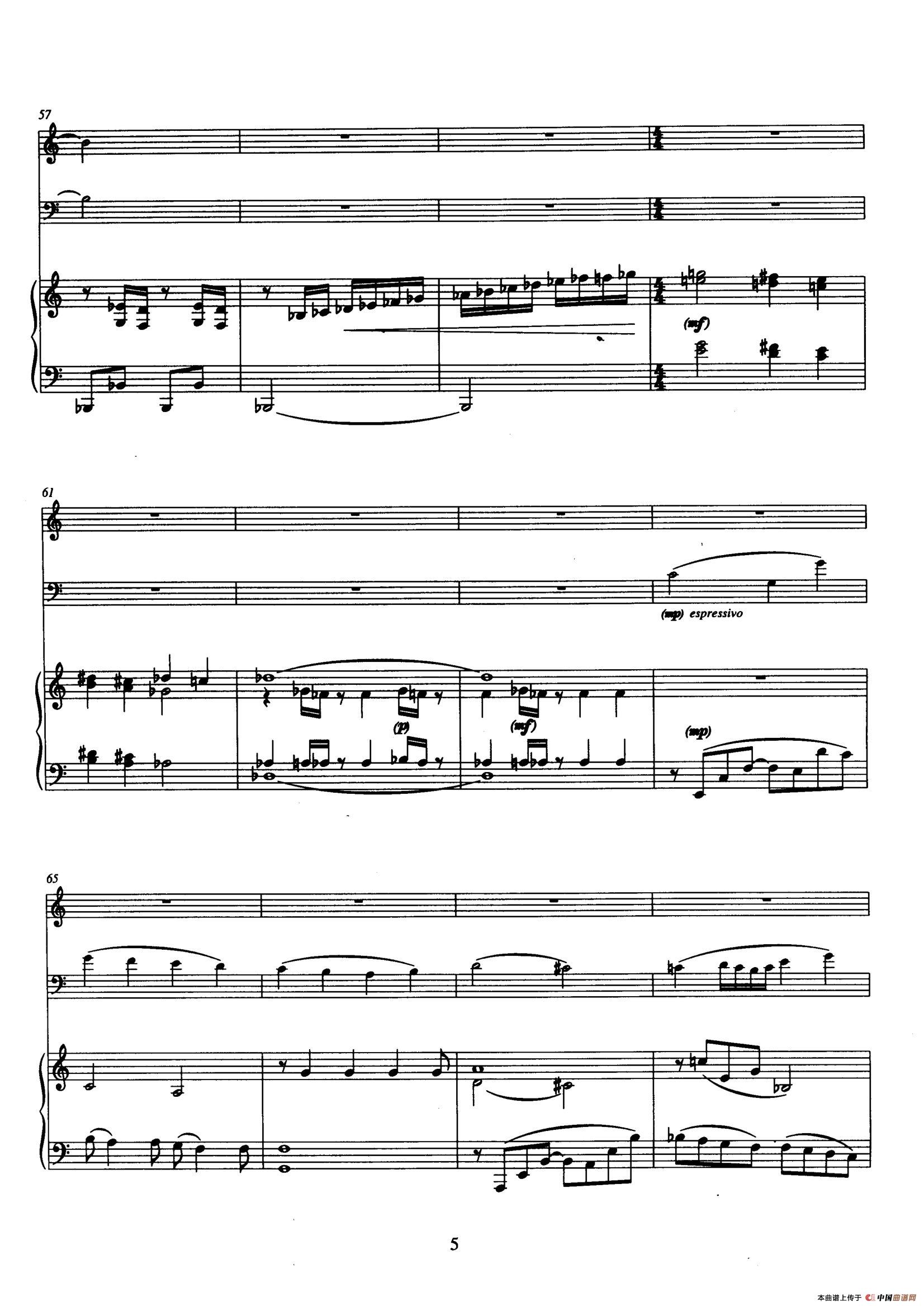 Trio（巴松、双簧管与钢琴三重奏总谱）