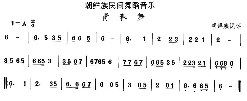 中国民族民间舞曲选（十一)朝鲜族舞蹈：青春）