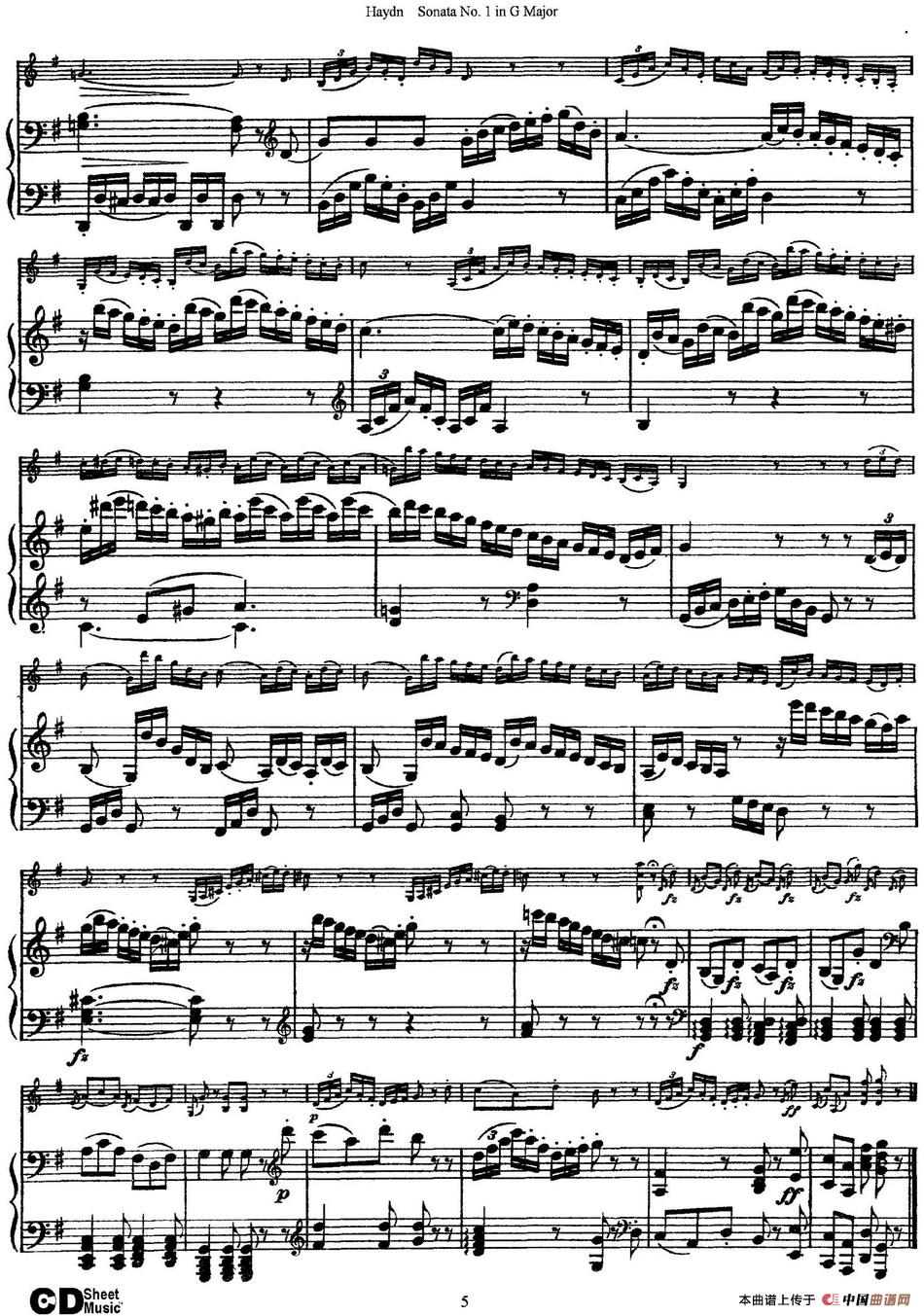 Violin Sonata No.1 in G Major（小提琴+钢琴伴奏）