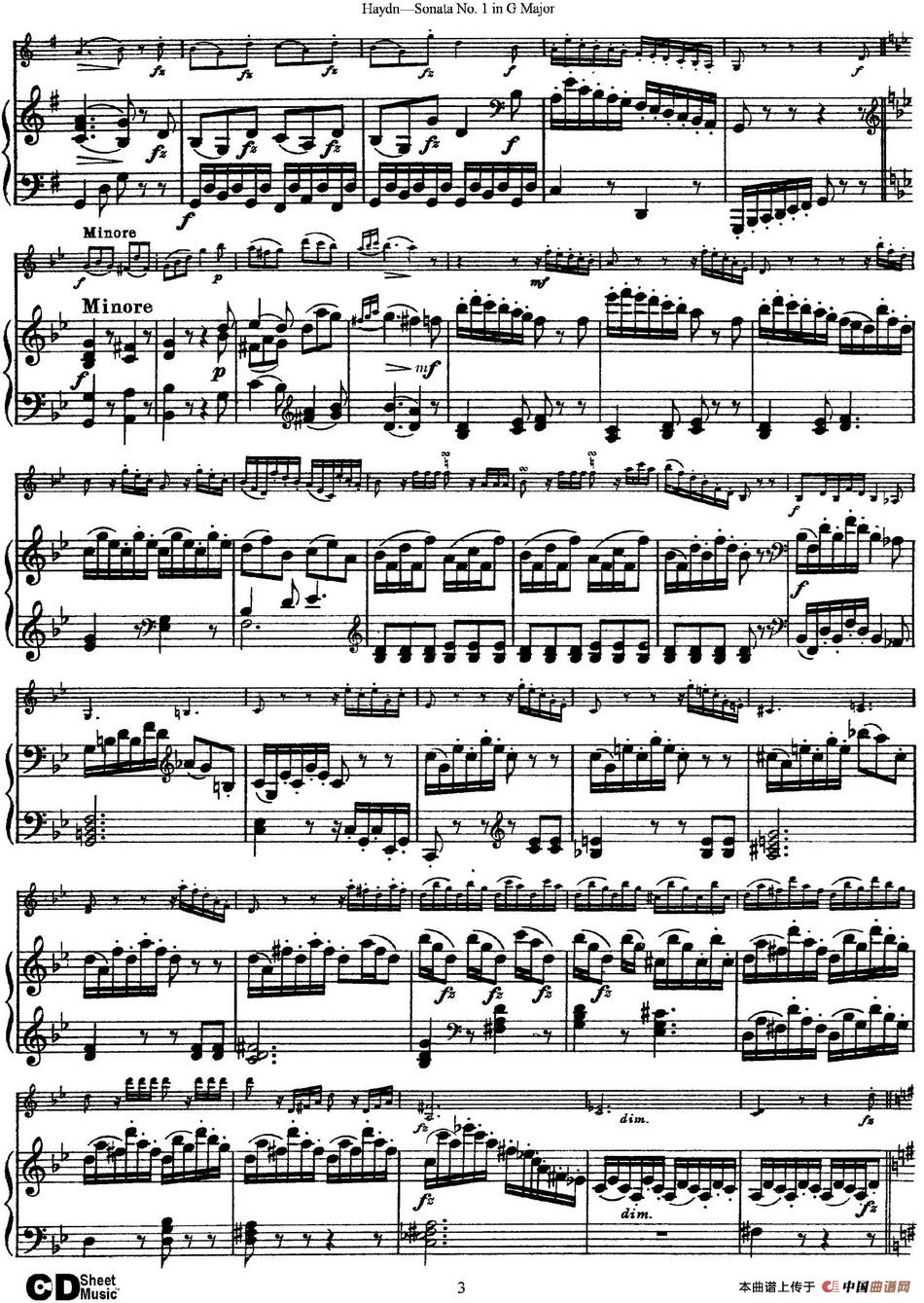 Violin Sonata No.1 in G Major（小提琴+钢琴伴奏）