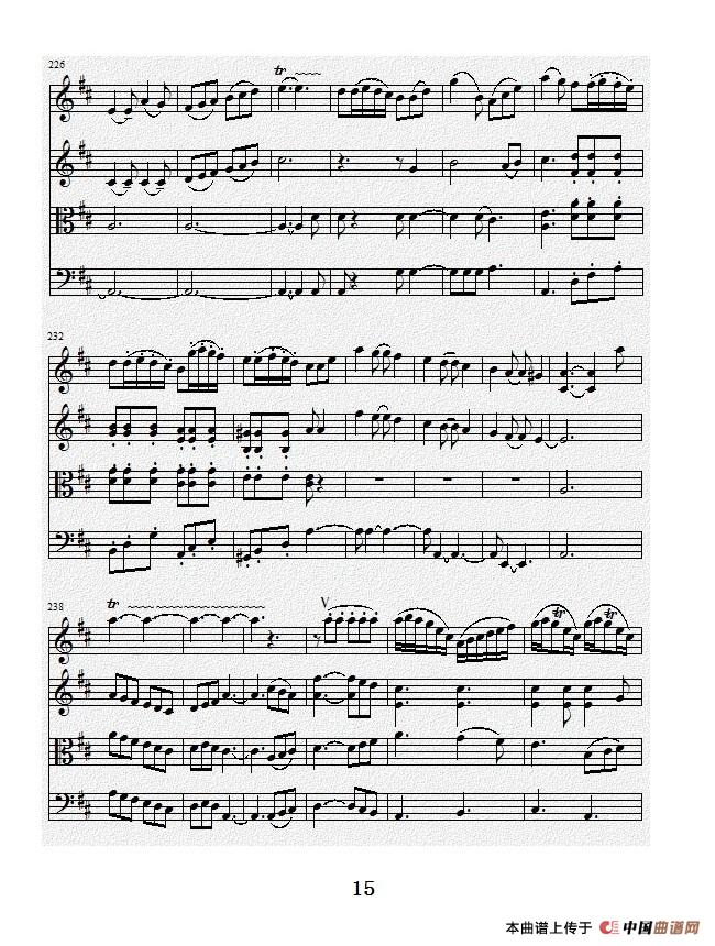 No.1弦乐四重奏总谱（第一乐章）