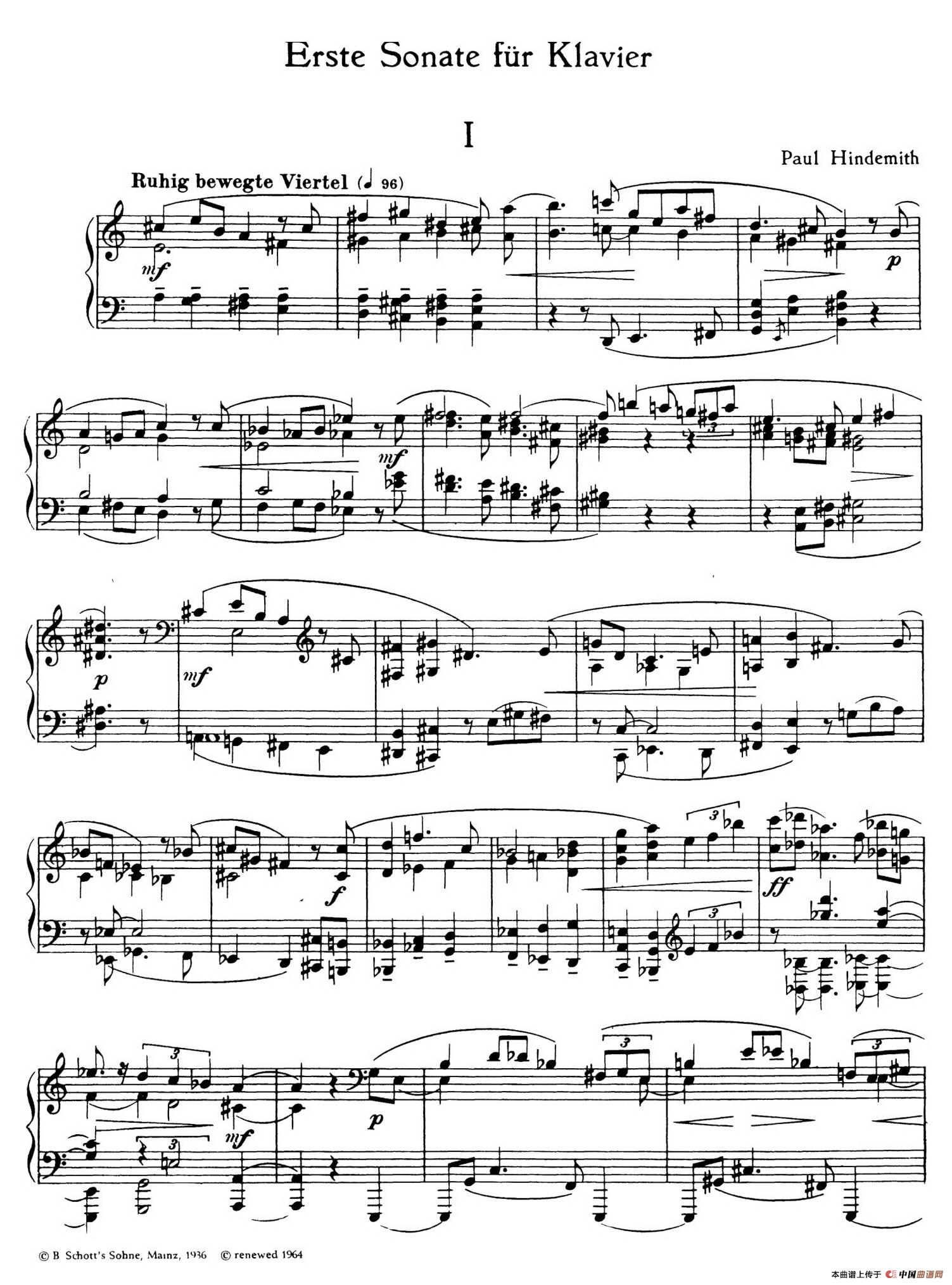 Piano Sonata No.1（第一钢琴奏鸣曲·Ⅰ）