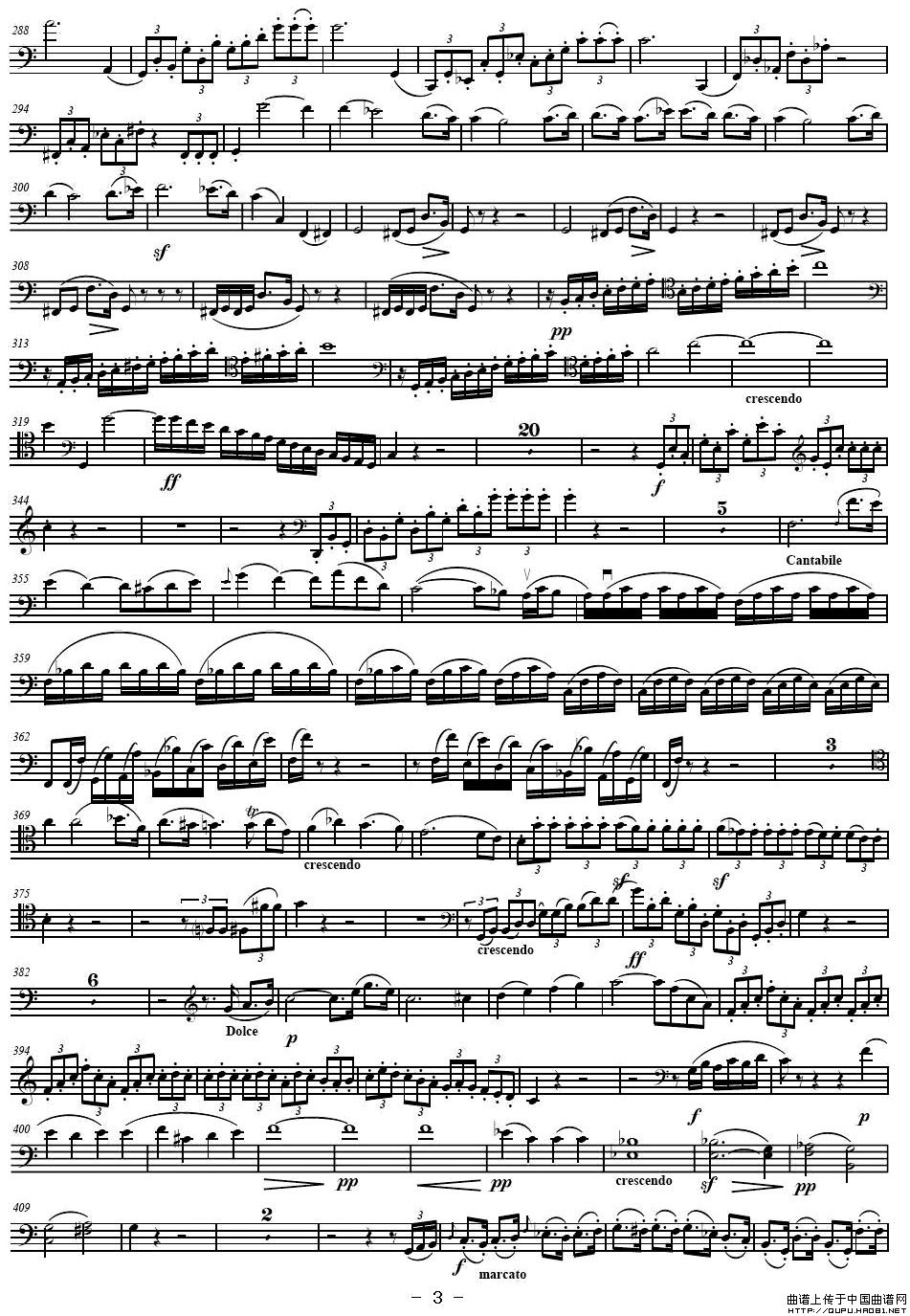 贝多芬 C大调三重协奏曲 第一乐章 作品56小提琴谱