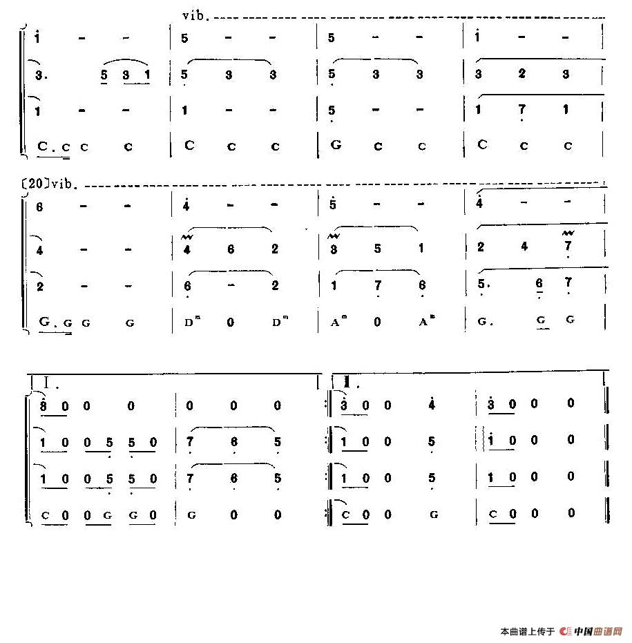 有趣的法国号（四重奏）口琴谱