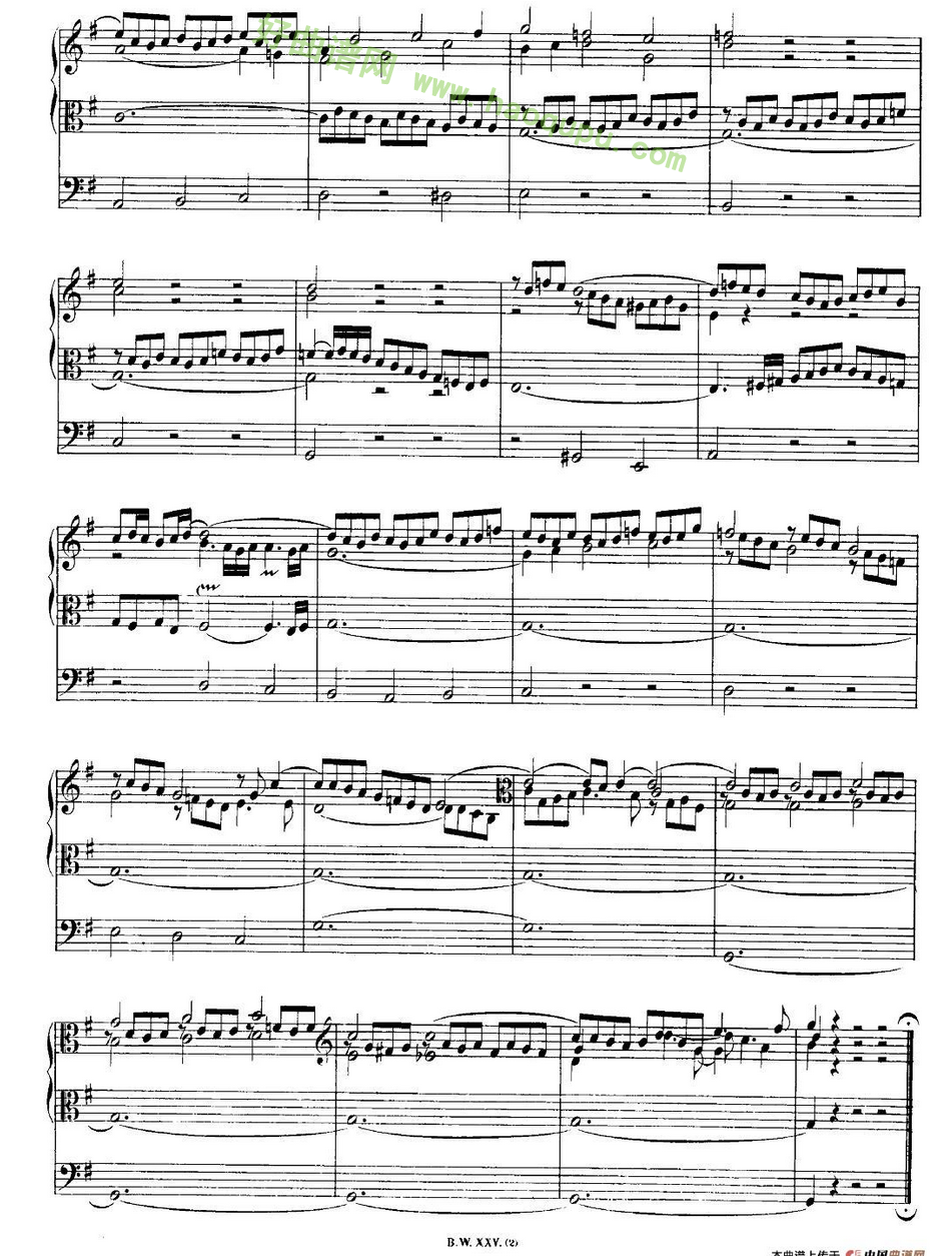 《巴赫18首赞美诗前奏曲》（13）电子琴简谱