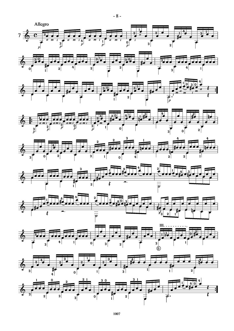 卡尔卡西25首练习曲（7）吉他谱
