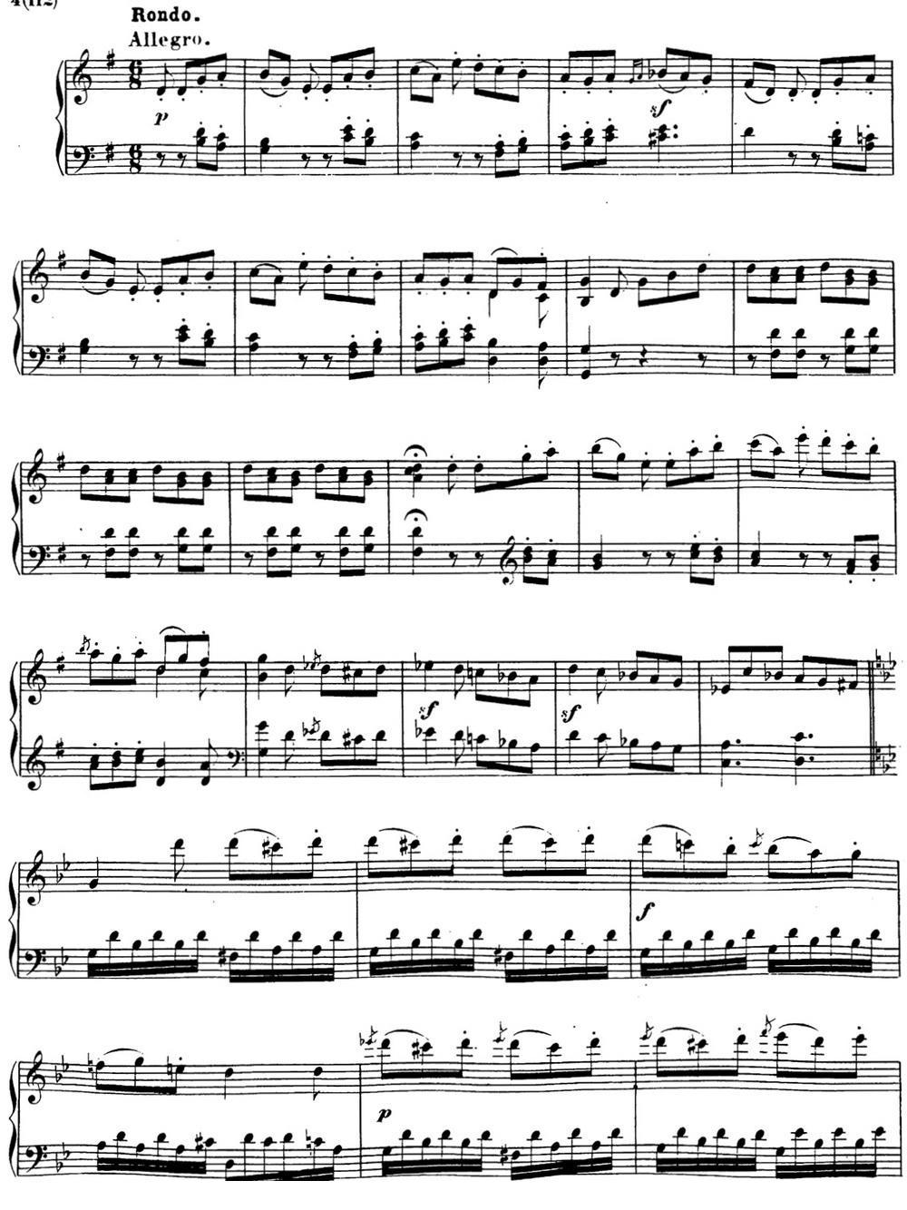 贝多芬钢琴奏鸣曲19g小调Op.49No.1Gminor