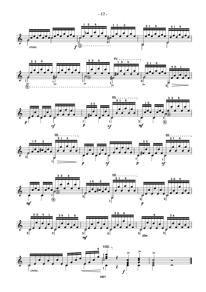 卡尔卡西25首练习曲(16)吉他谱