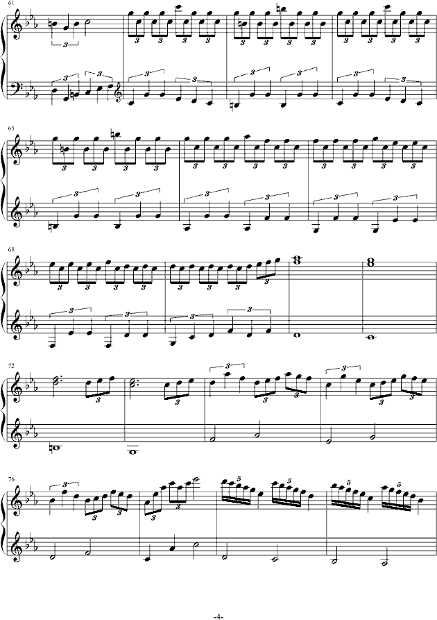 C小调第一钢琴奏鸣曲第二乐章（Ver 2011.6）钢琴谱