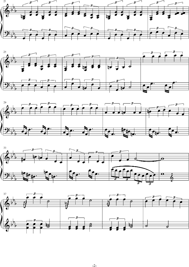 C小调第一钢琴奏鸣曲第二乐章（Ver 2011.6）钢琴谱
