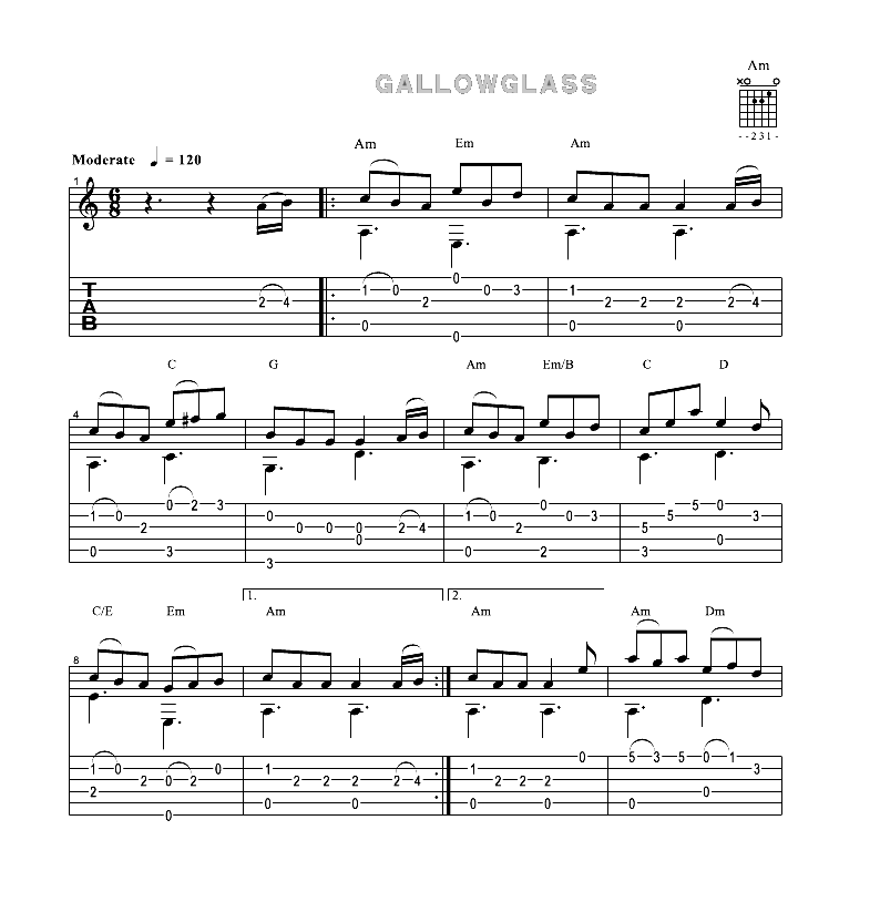 Gallowglass吉他谱