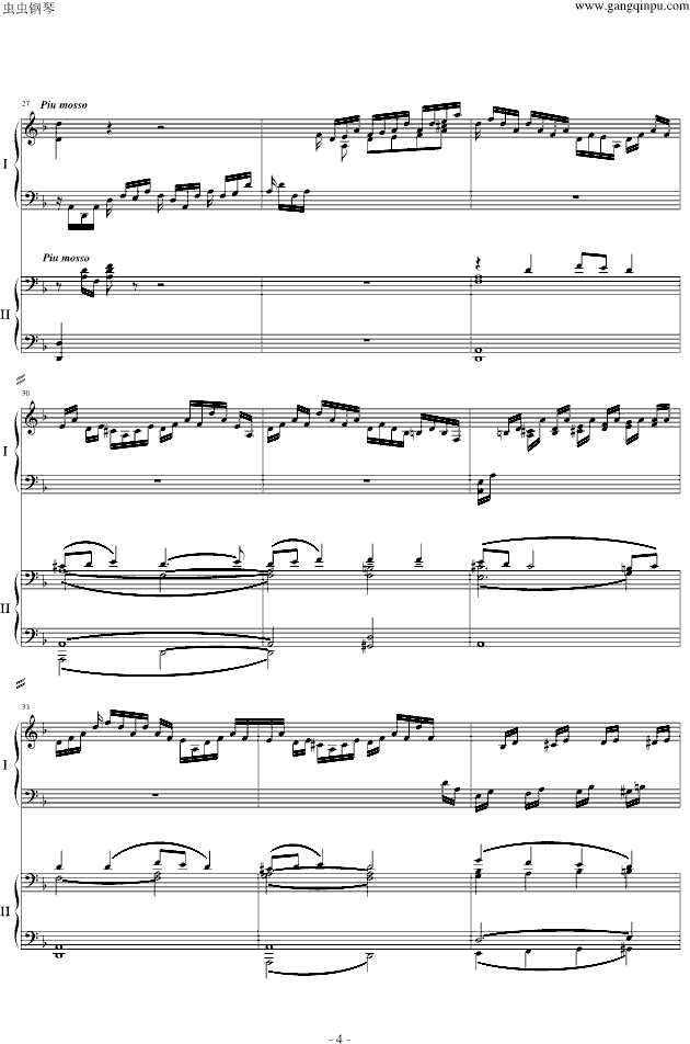 拉赫玛尼诺夫第三钢琴协奏曲 第一乐章钢琴谱