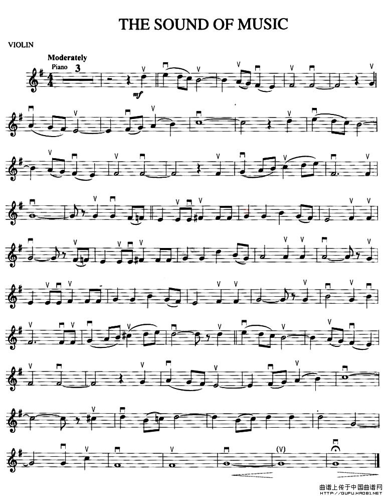 THE SOUND OF MUSIC（音乐之声）小提琴谱