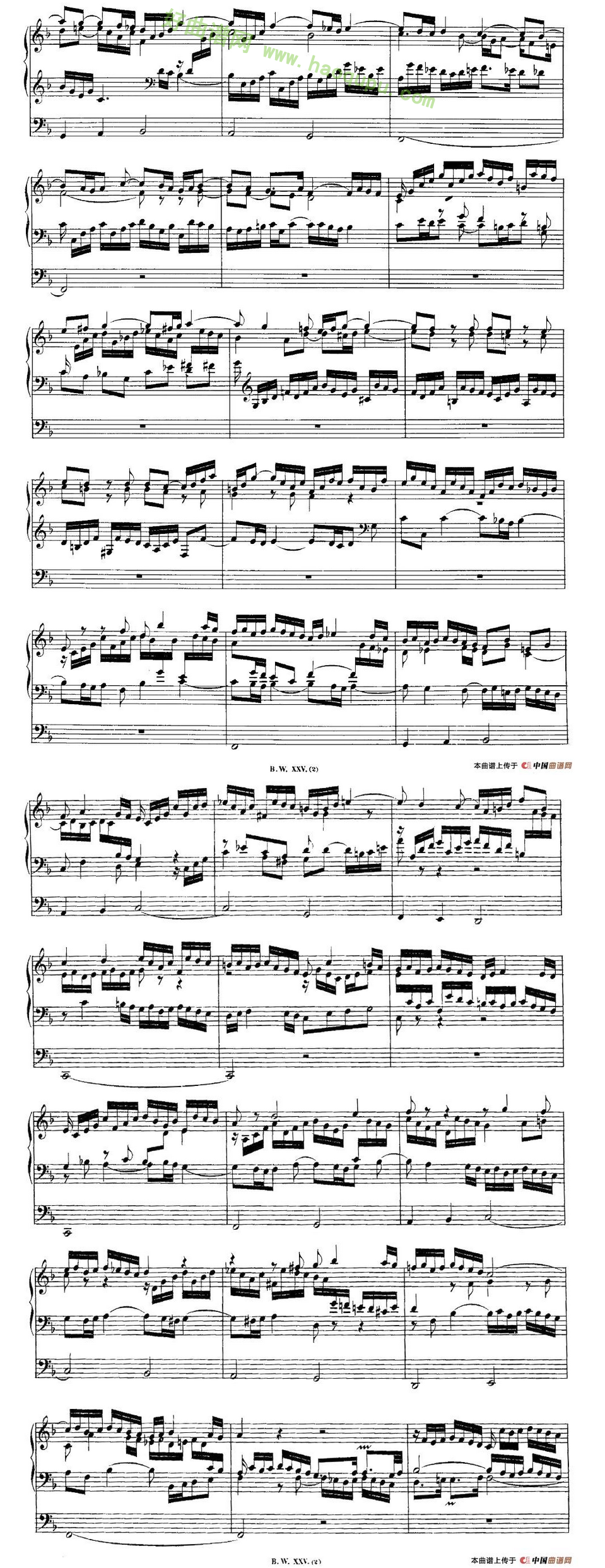 《巴赫18首赞美诗前奏曲》（1）（双排键电子琴）电子琴简谱第4张