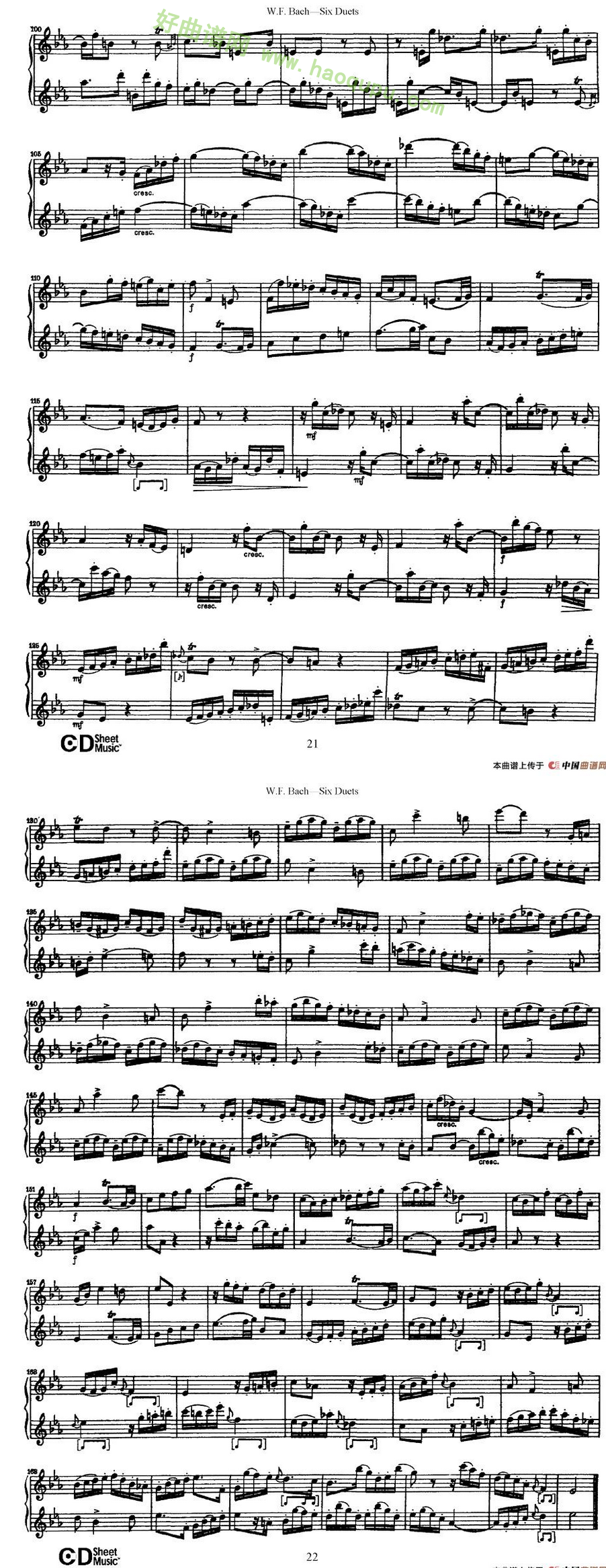 《Six Duets》（6首二重奏）（3）萨克斯简谱